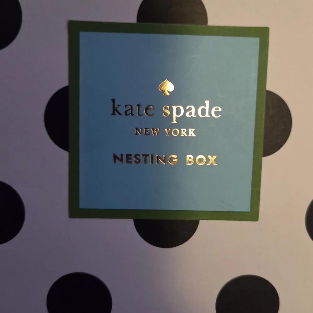 Kate Spade New York Polka Dot Nesting Storage Box Floral Interior Desk Organizer